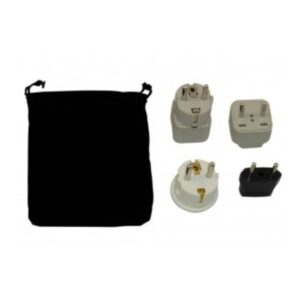 Power Plug Adapters Kit with Travel Carrying Pouch