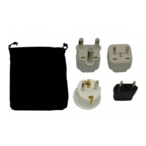 Botswana Power Plug Adapters Kit with Travel Carrying Pouch