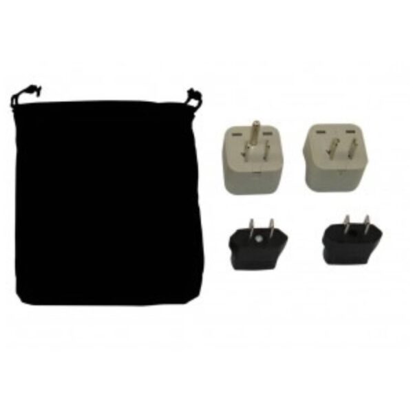 Cayman Islands Power Plug Adapters Kit with Travel Carrying Pouch