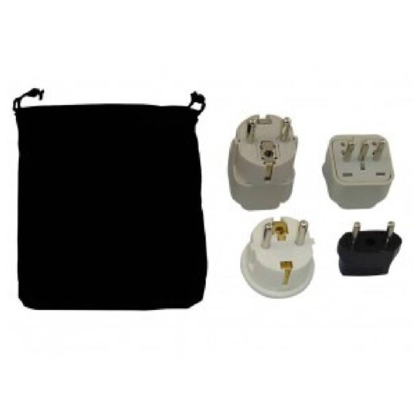 Chile Power Plug Adapters Kit with Travel Carrying Pouch - CL