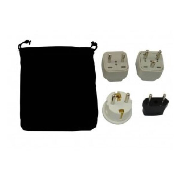 El Salvador Power Plug Adapters Kit with Travel Carrying Pouch