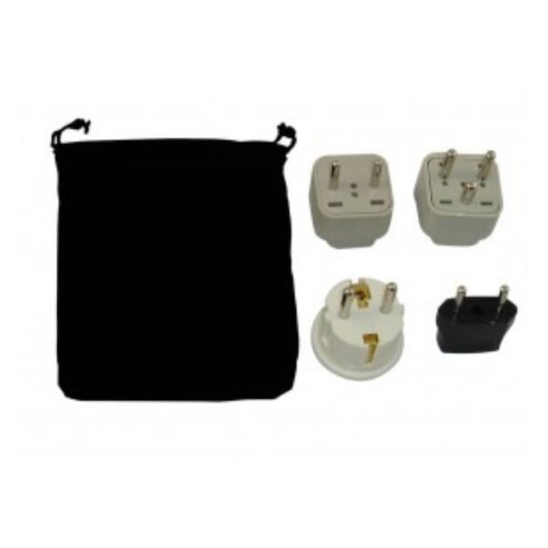 Equatorial Guinea Power Plug Adapters Kit with Carrying Pouch - GQ