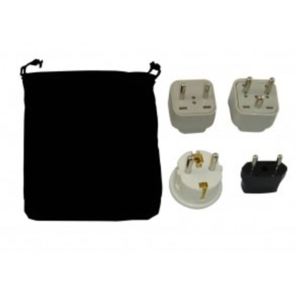 Power Plug Adapters Kit with Travel Carrying Pouch