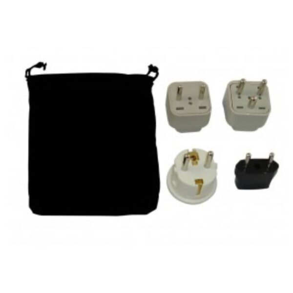 Eritrea Power Plug Adapters Kit with Travel Carrying Pouch - ER