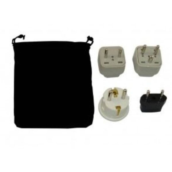 Egypt Power Plug Adapters Kit with Travel Carrying Pouch