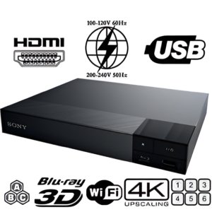 Sony BDP-S6500 Region free 4K 3D Wi-Fi Blu-Ray DVD Player 110-220