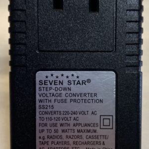 Seven Star 50 Watts Travel Voltage Converter for UK, SS-215 220-240 Volts to 110-120 volts