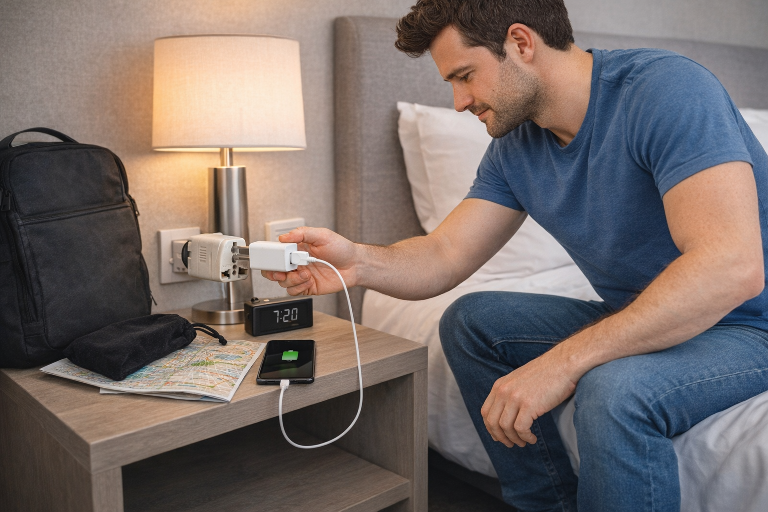 Saba and Statia Power Plug Adapters Kit with Travel Carrying Pouch