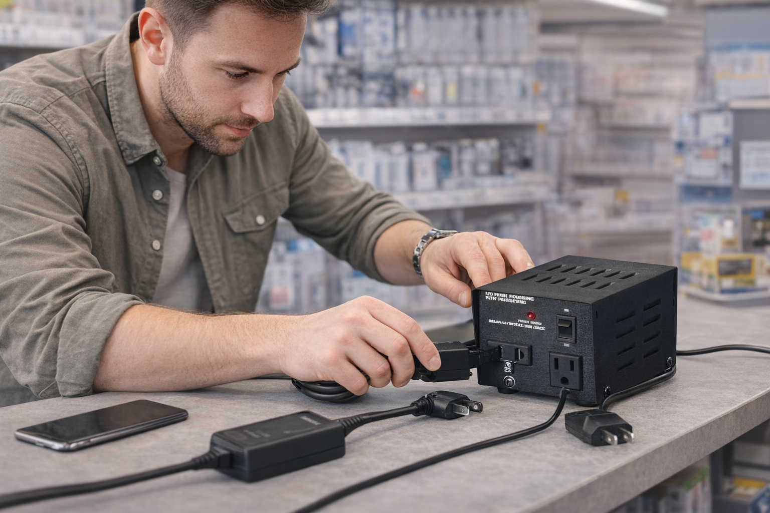 Seven Star TC-200, 200 Watts Step Up and Down Voltage Converter Transformer 110-220 Volts