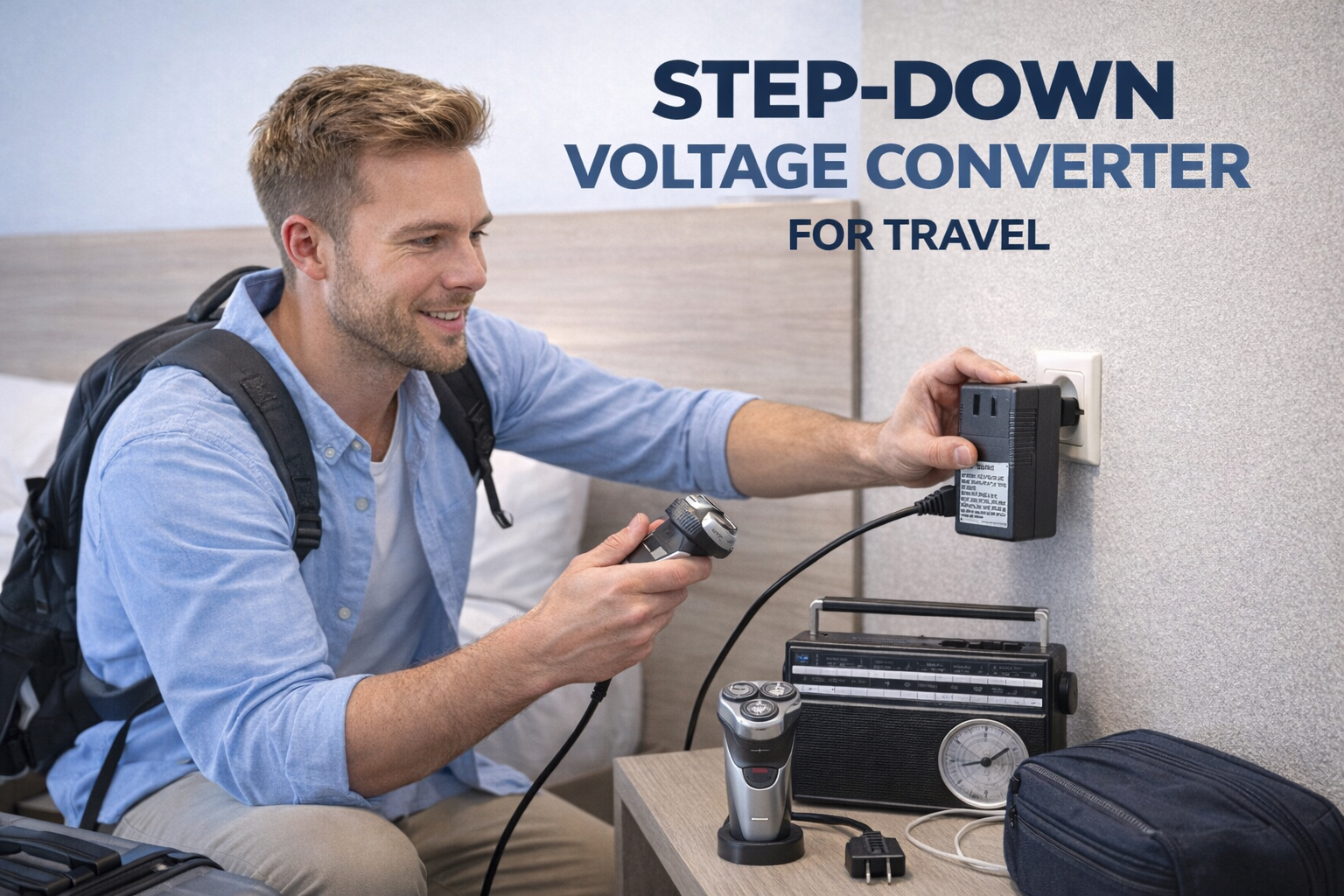 Seven Star 50 Watts Travel Voltage Converter for UK, SS-215 220-240 Volts to 110-120 volts