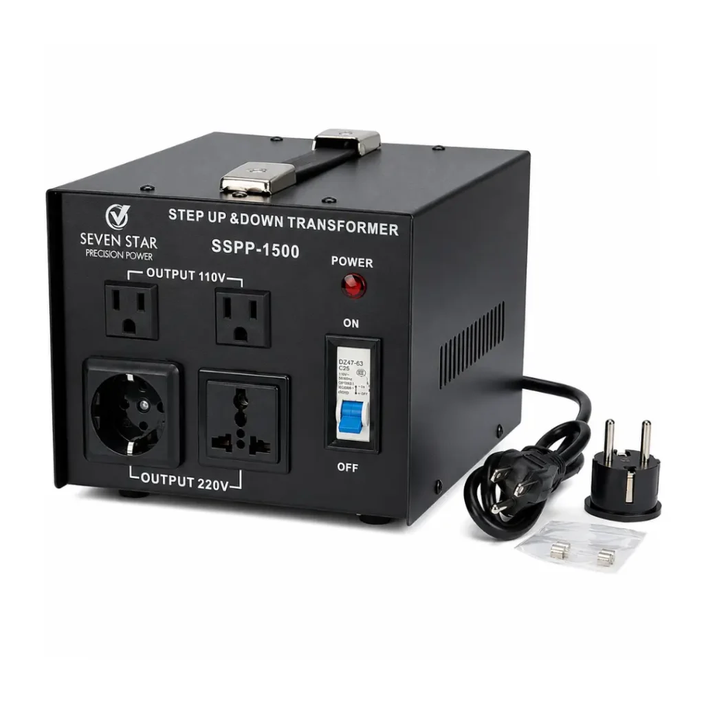 Seven Star Power Precision 1500W Voltage Converter Transformer – Step UpDown