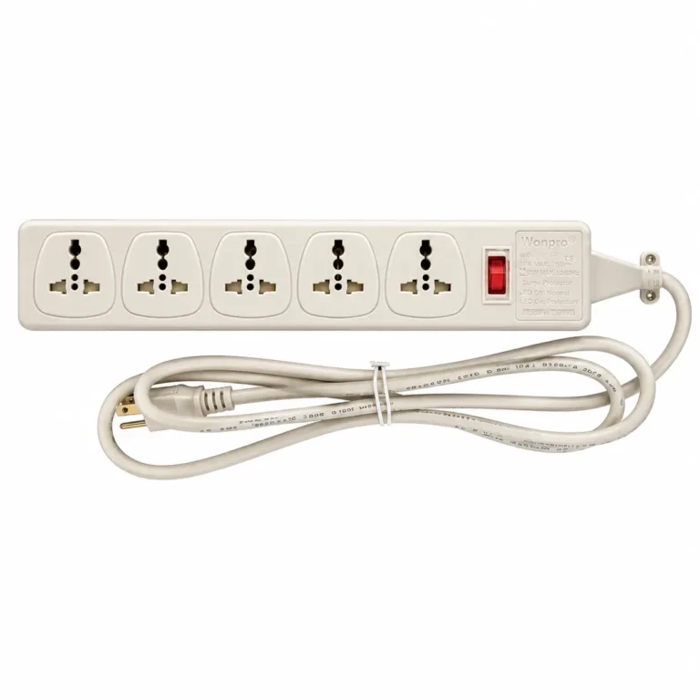 Wonpro Universal 5-Outlet Power Strip with Surge Protector